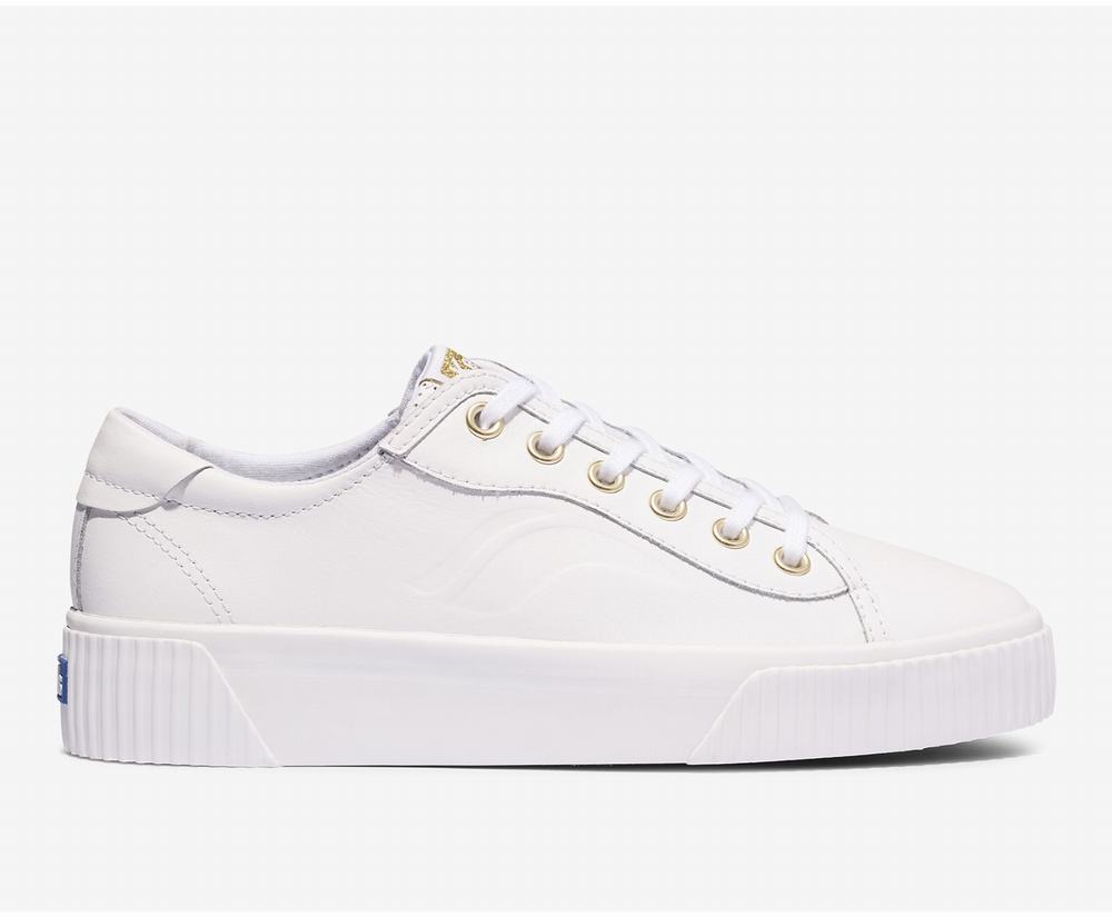 Women's Keds Crew Kick Alto Leather Sneakers White 7865940ZW - South Africa